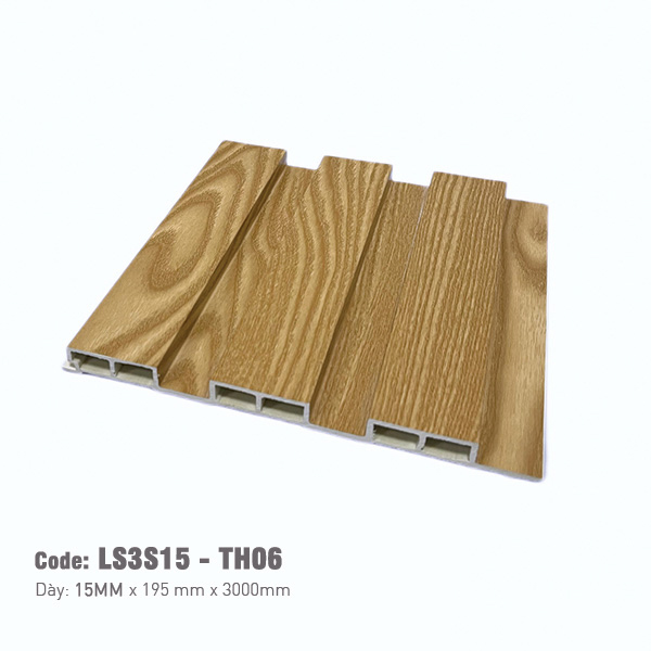 Lam Nhựa PVC 3 Sóng Thấp W195x15 LS3S15-TH06