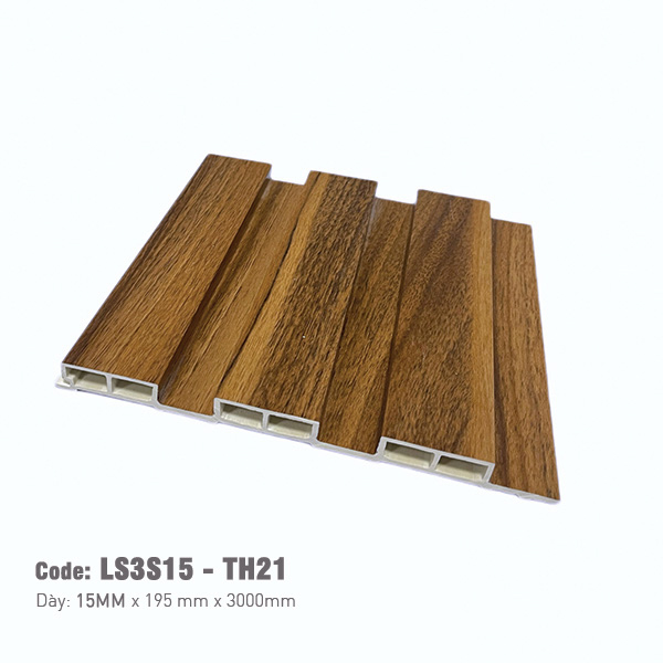 Lam Nhựa PVC 3 Sóng Thấp W195x15 LS3S15-TH21