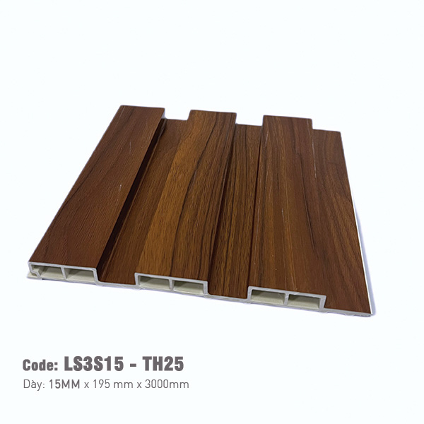 Lam Nhựa PVC 3 Sóng Thấp W195x15 LS3S15-TH25