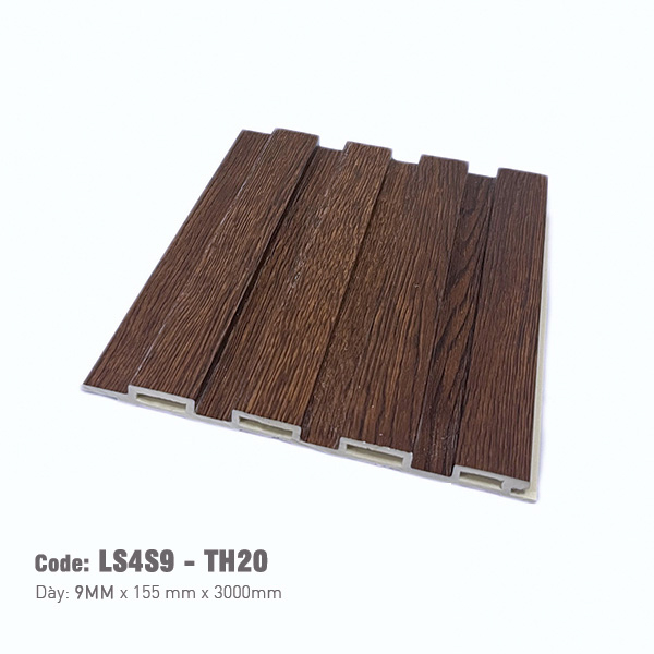 Lam Nhựa PVC 4 Sóng Thấp W155x9 LS4S9-TH20