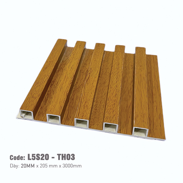 Lam Nhựa PVC 5 Sóng Cao W200x20 L5S20-TH03