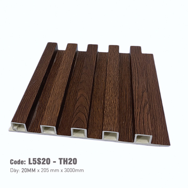 Lam Nhựa PVC 5 Sóng Cao W200x20 L5S20-TH20