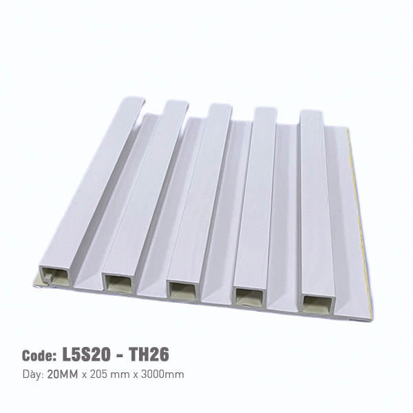 Lam Nhựa PVC 5 Sóng Cao W200x20 L5S20-TH26