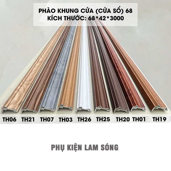 Bộ Phụ Kiện Phào Khung Cửa 68 THWALL 68x42x3000